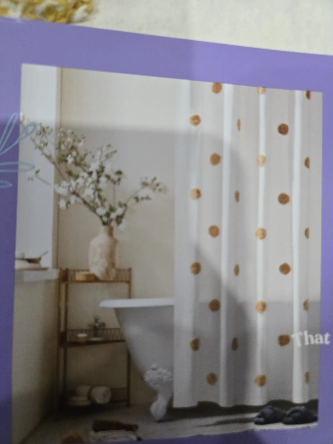 Wild Sage Esmara Tufted Dots Shower Curtain - NEW - photo 4