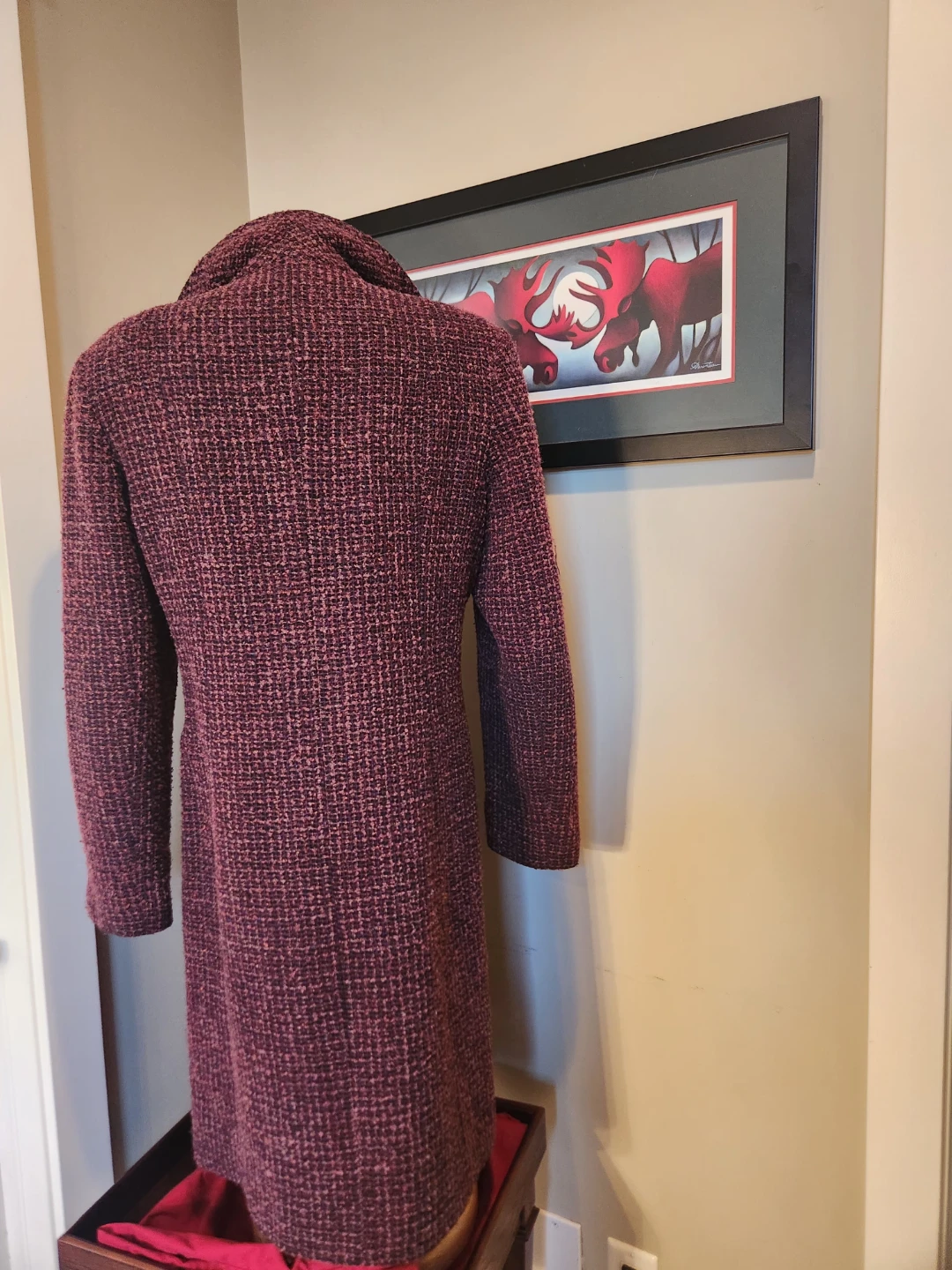 VINTAGE Wool blend tweed dress Coat - photo 2
