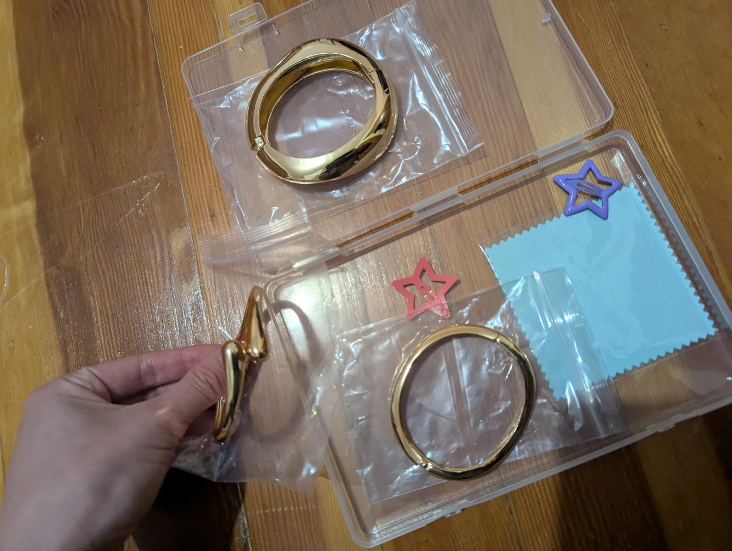 14k plated gold Bracelets Set - photo 3