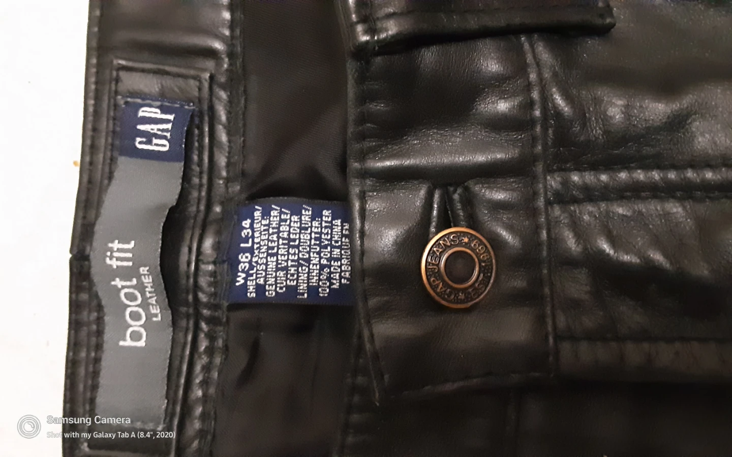 GAP Boot Fit Leather Pants W36 L34 - photo 2