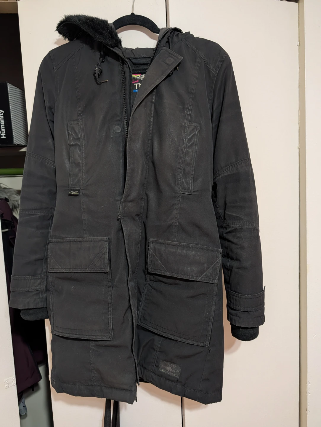 TNA Bancroft Black Parka, Size S - photo 2