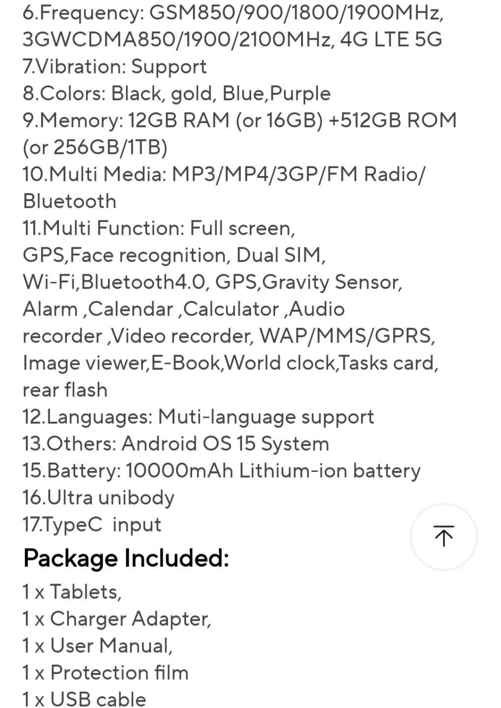 Pad 25 Pro 10.1" Android 15 Tablet - photo 3