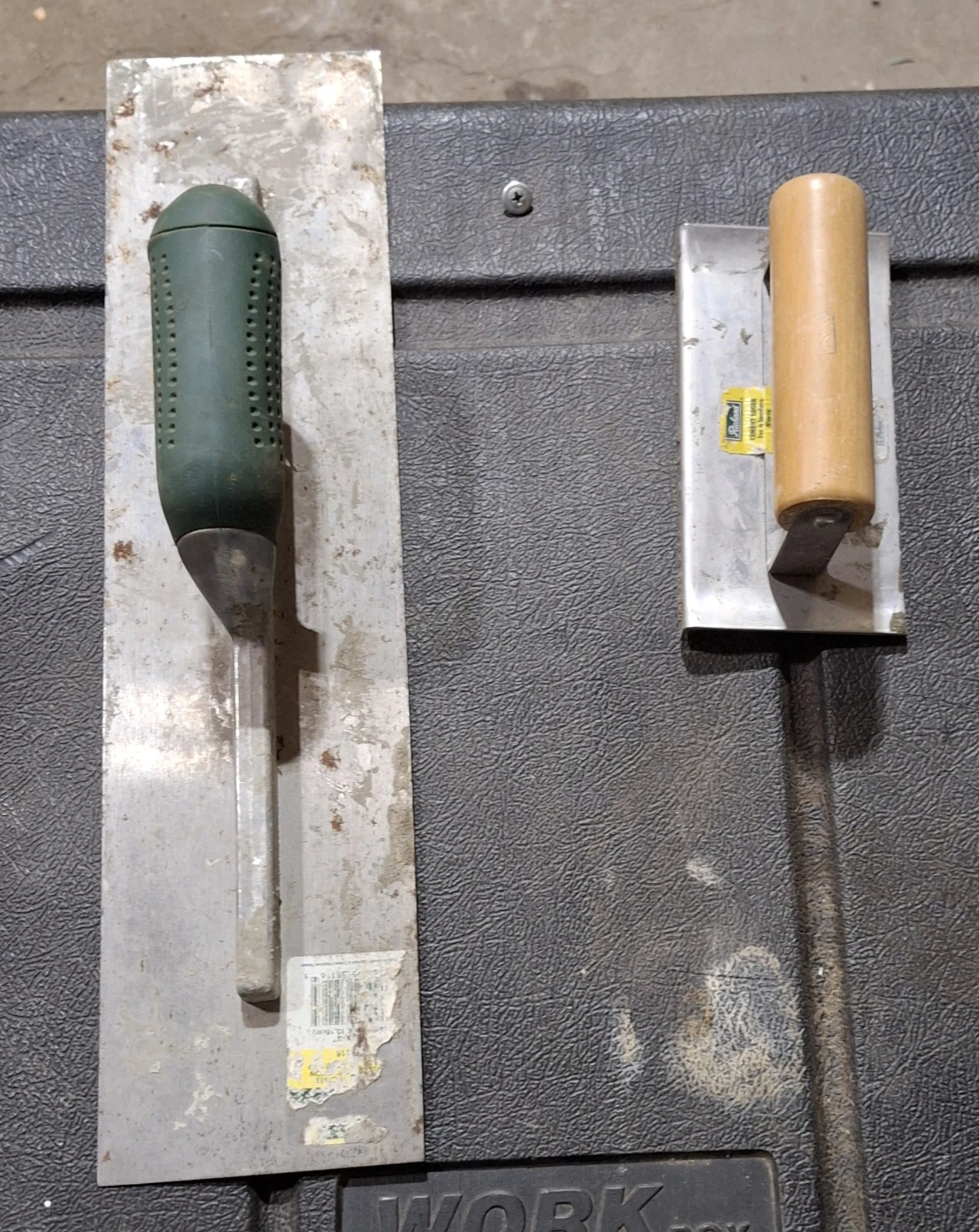 2 cement finishing trowels