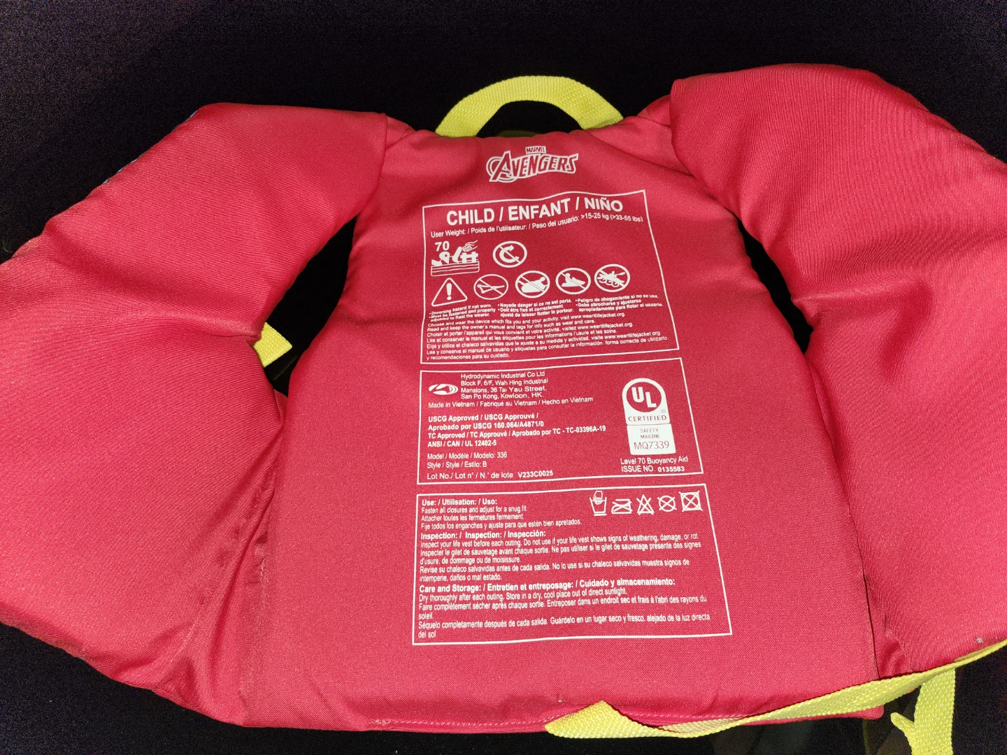 Marvel Avengers Child Life Jacket - 20-30lbs - photo 3