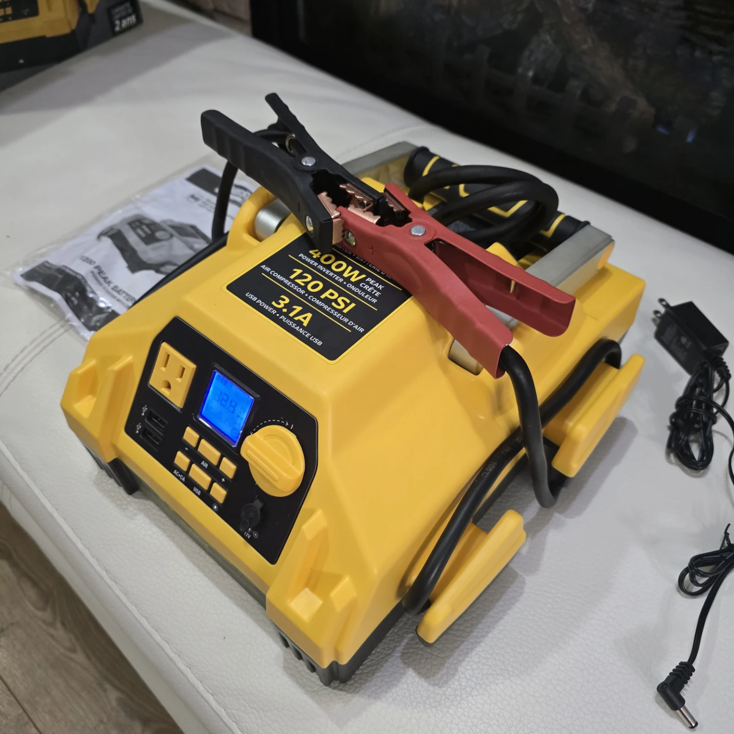 1200A Peak Jump Starter, Air Compressor, Power Inverter