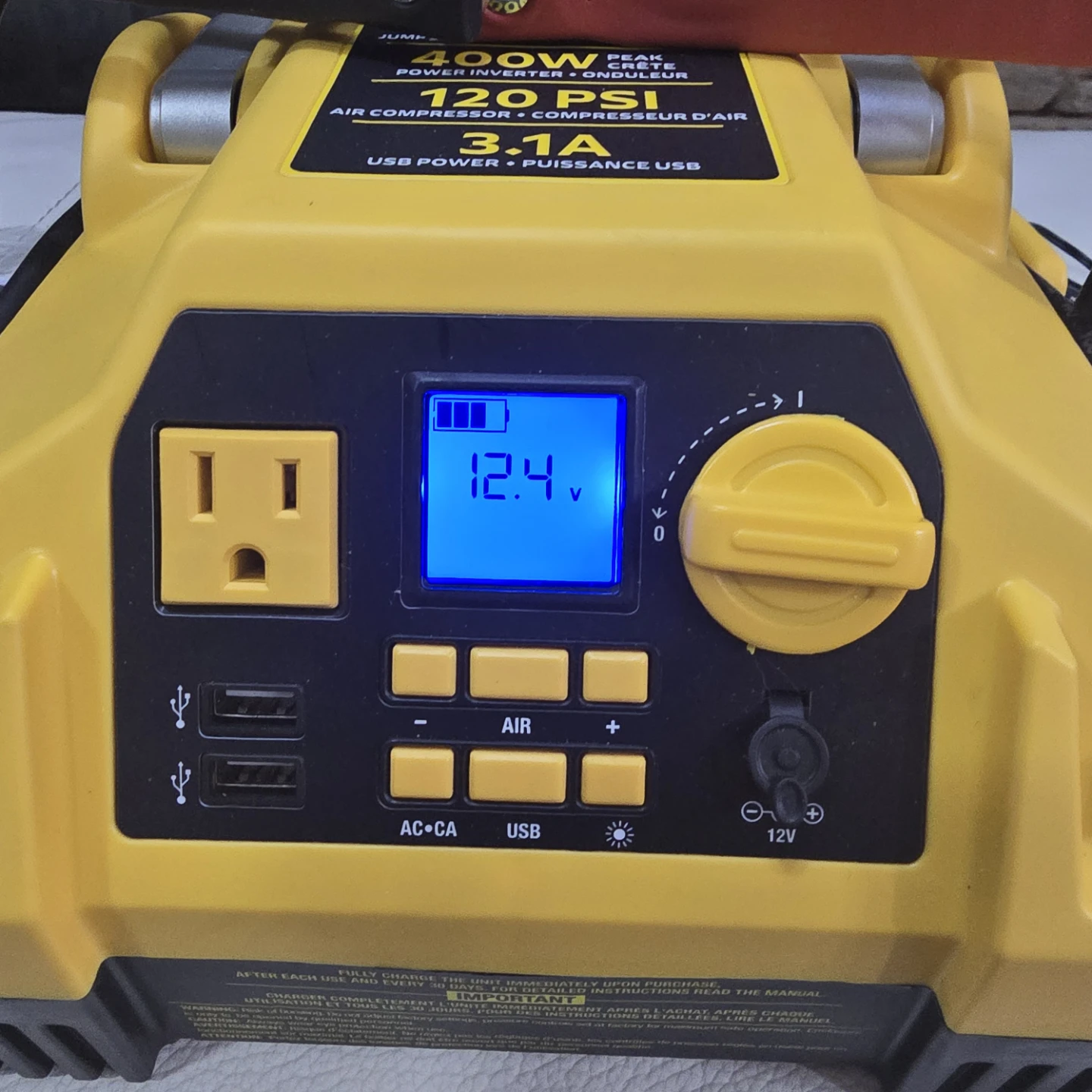 1200A Peak Jump Starter, Air Compressor, Power Inverter - photo 2