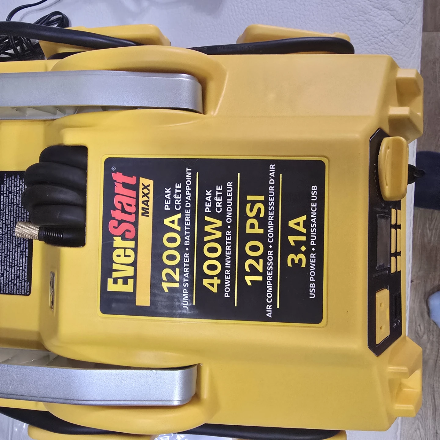 1200A Peak Jump Starter, Air Compressor, Power Inverter - photo 4