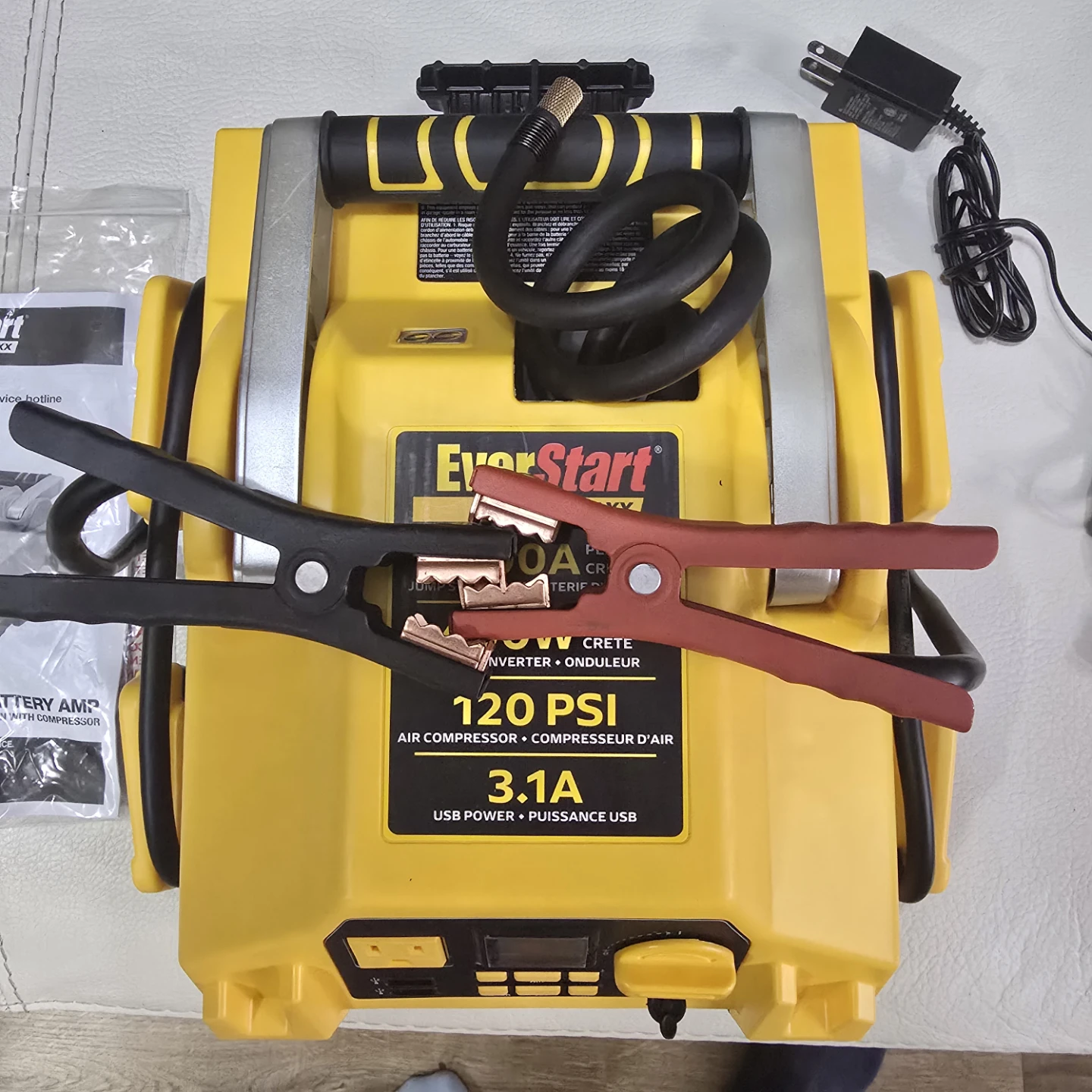 1200A Peak Jump Starter, Air Compressor, Power Inverter - photo 5
