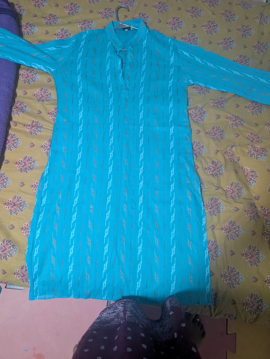 Blue Patterned Kurti Dress