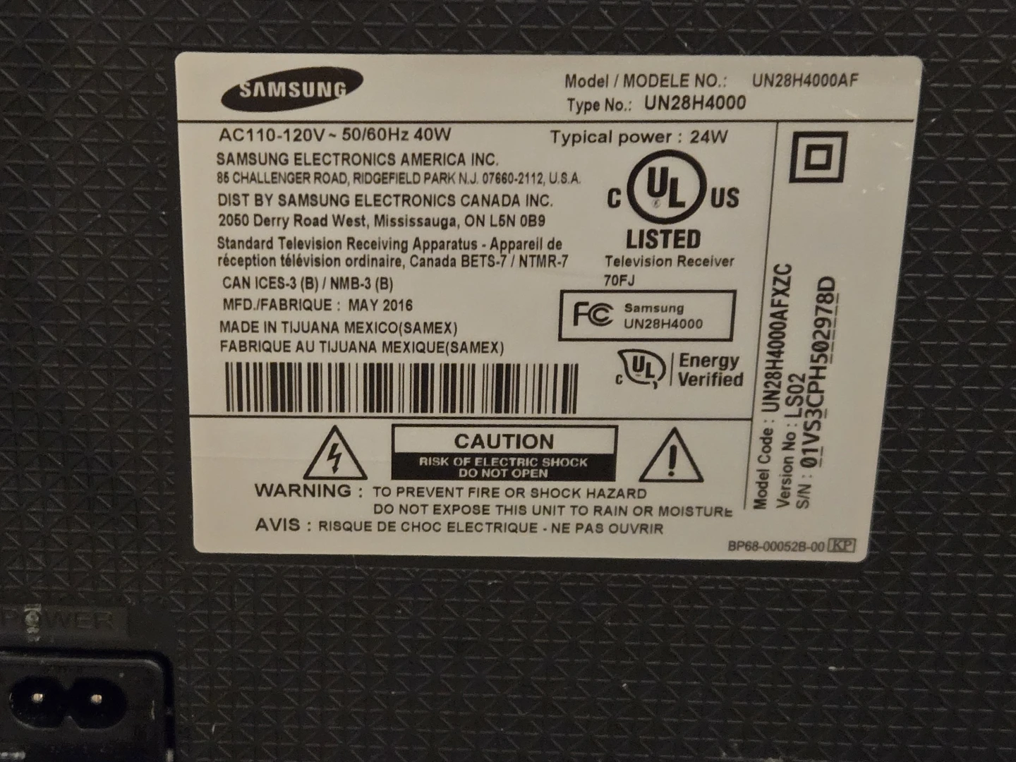 Samsung UN28H4000AF 28" TV - photo 3