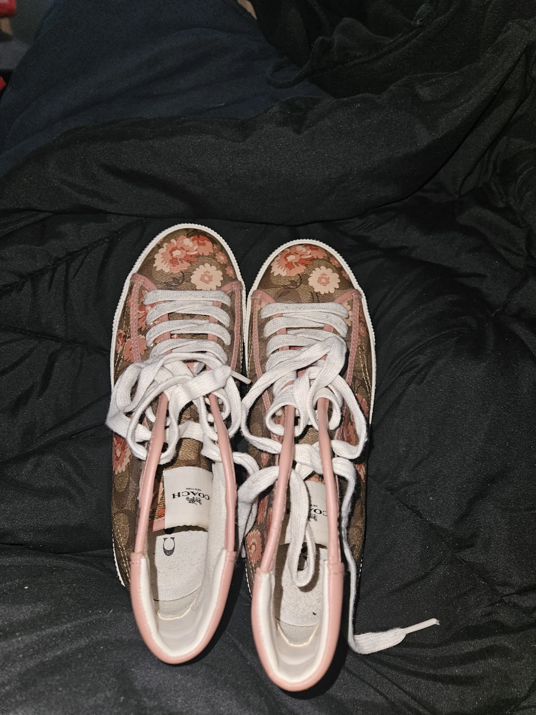 Coach Floral Print High Top Sneakers - photo 2