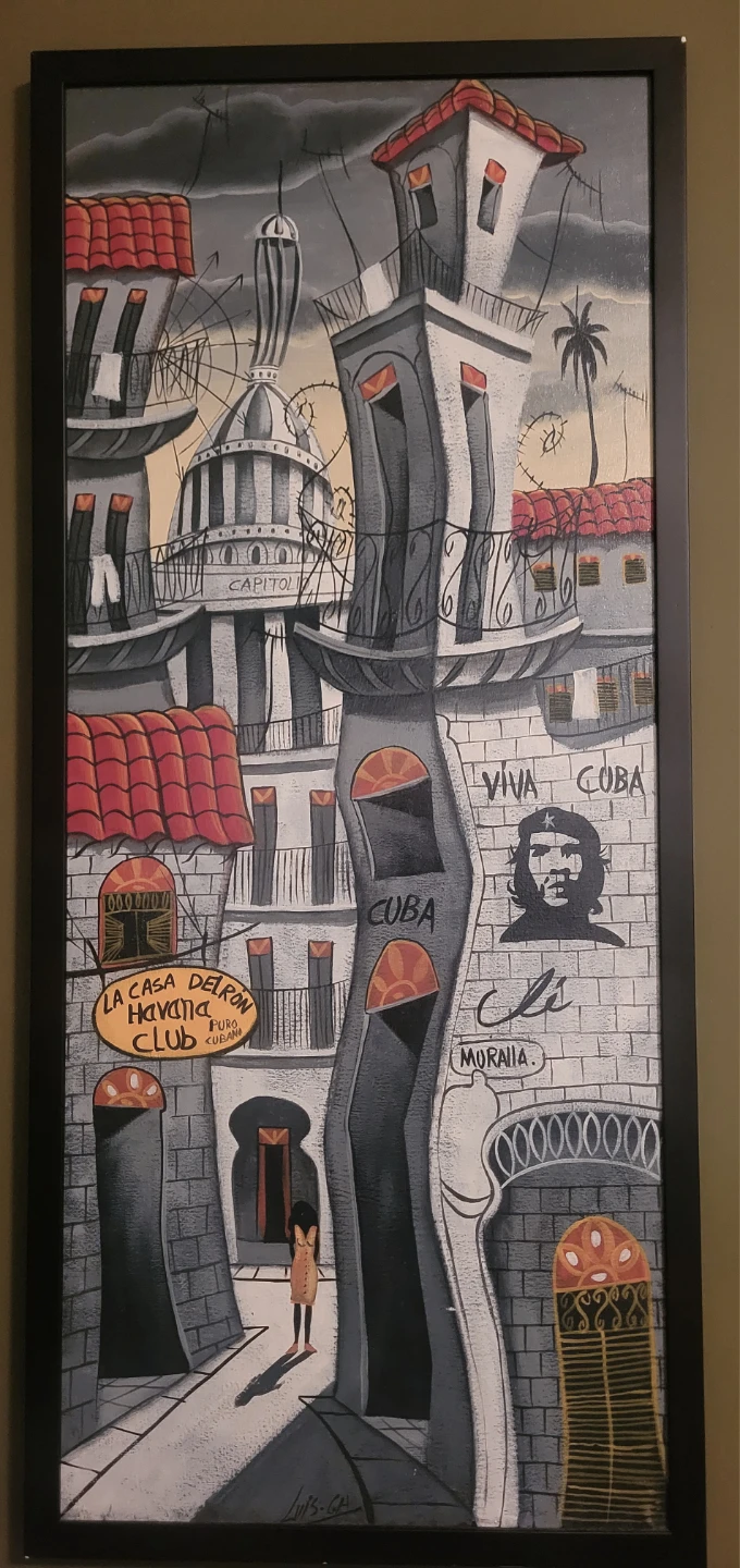Framed "Viva Cuba" Painting - photo 2