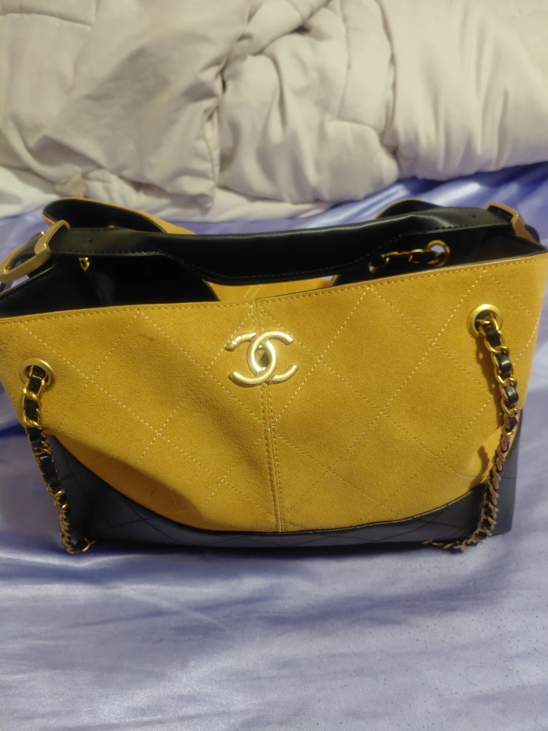Chanel Suede & Leather Shoulder Bag