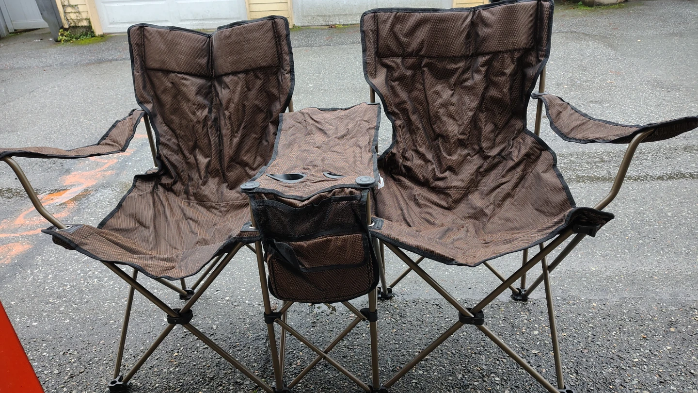 Double Camping Chair with Centre Console