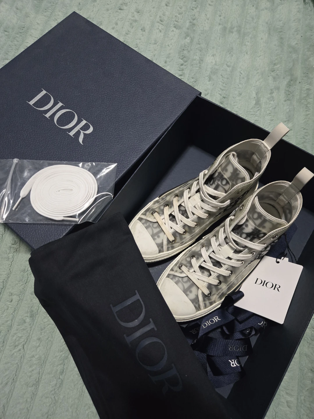 Christian Dior B23 High-Top Sneakers - Size 38