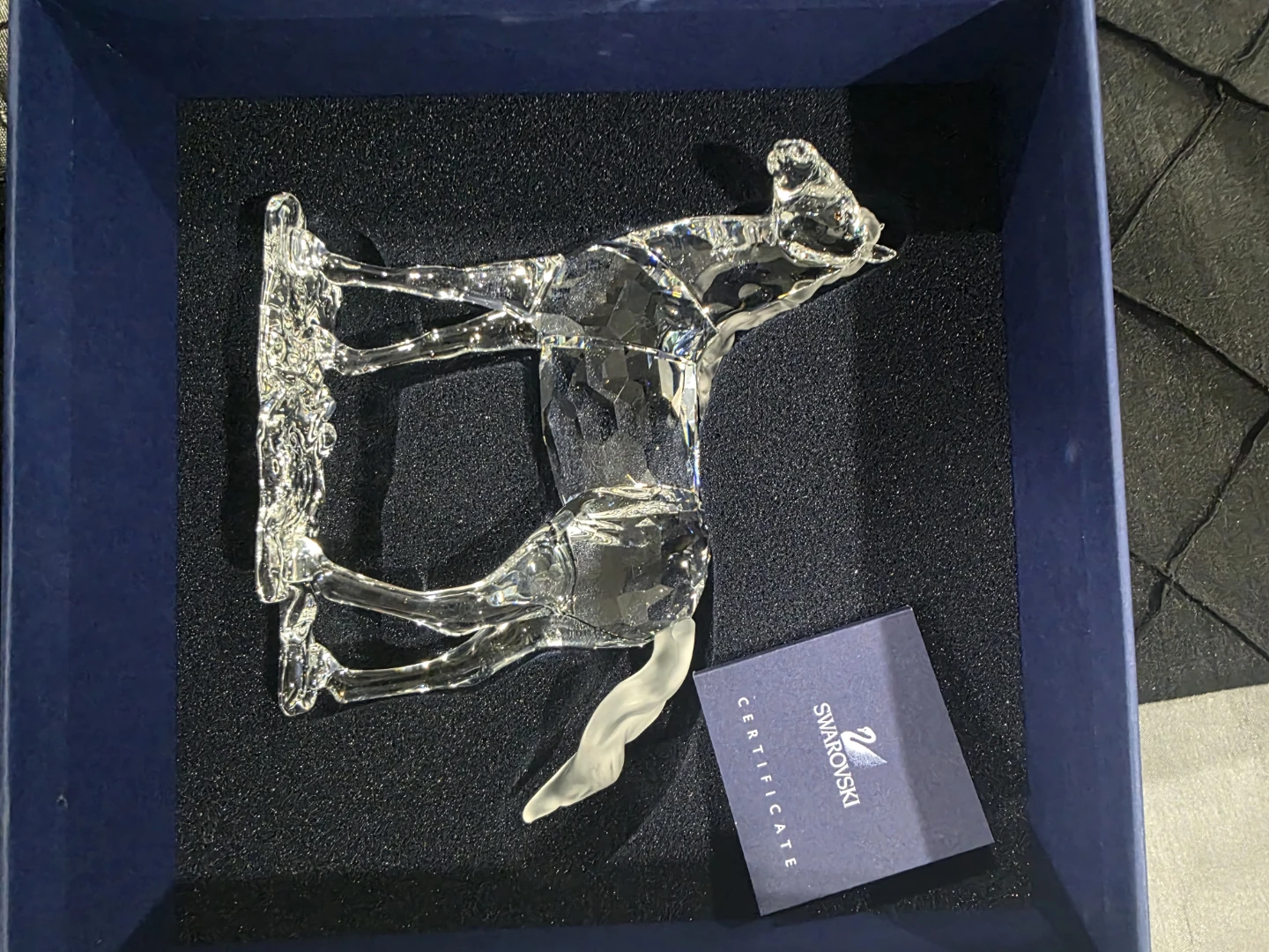 Swarovski Crystal Reindeer Figurine with Box