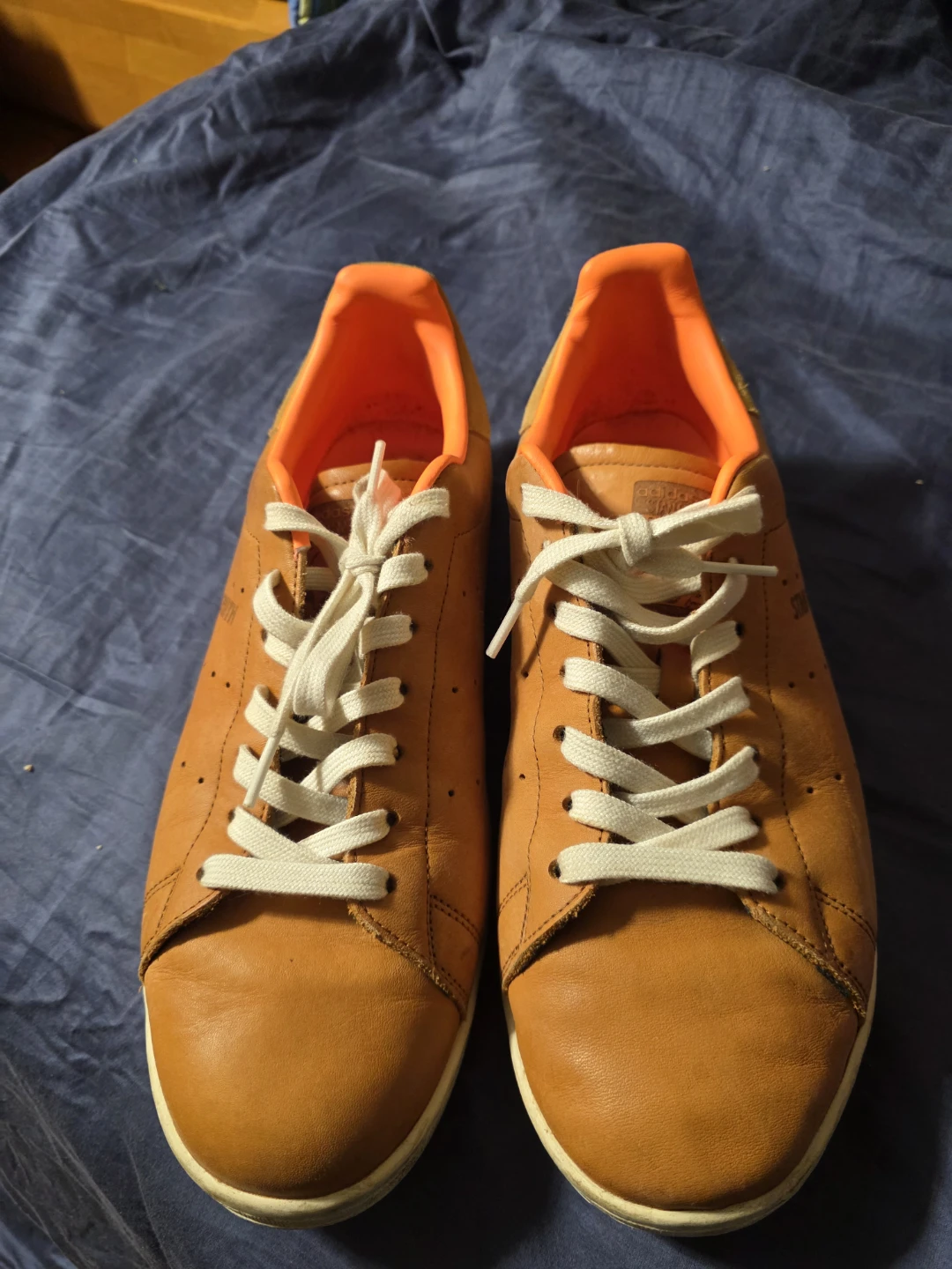 Adidas Stan Smith Orange Leather Shoes - Size 10.5 - photo 2