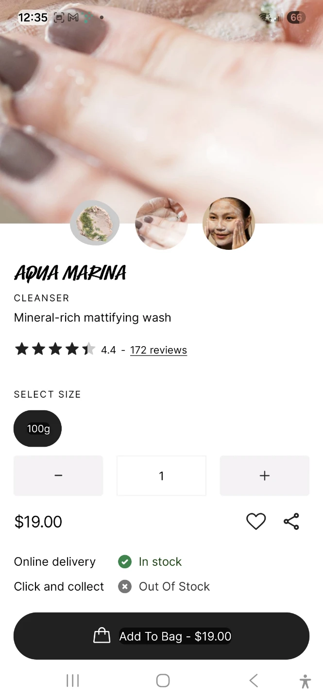 Lush Aqua Marina Fresh Cleanser - 100g