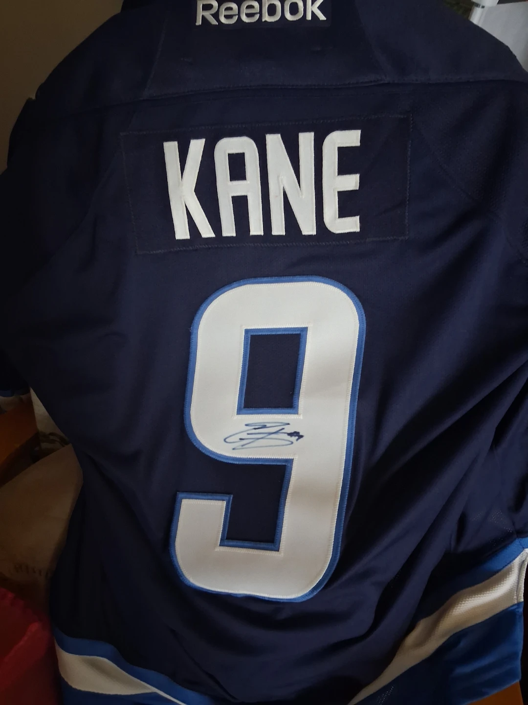 Reebok Winnipeg Jets Kane #9 Autographed Jersey XL