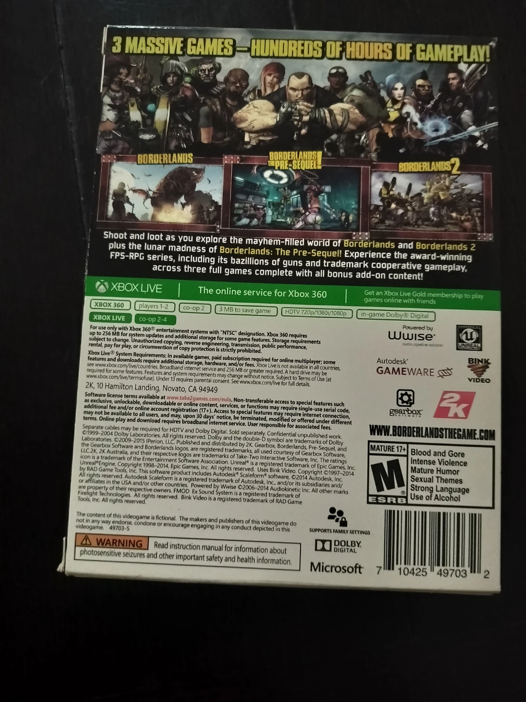 Borderlands Triple Pack for Xbox 360 - photo 2