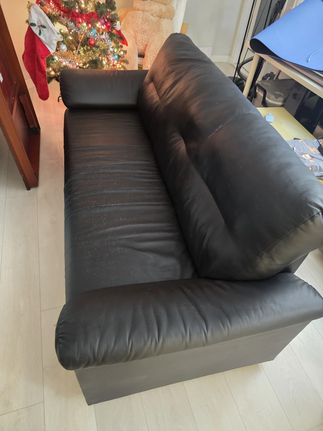 Black Leather Sofa