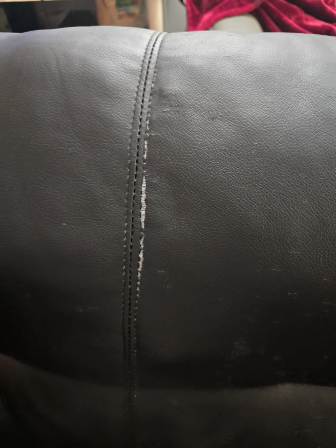 Black Leather Sofa - photo 2