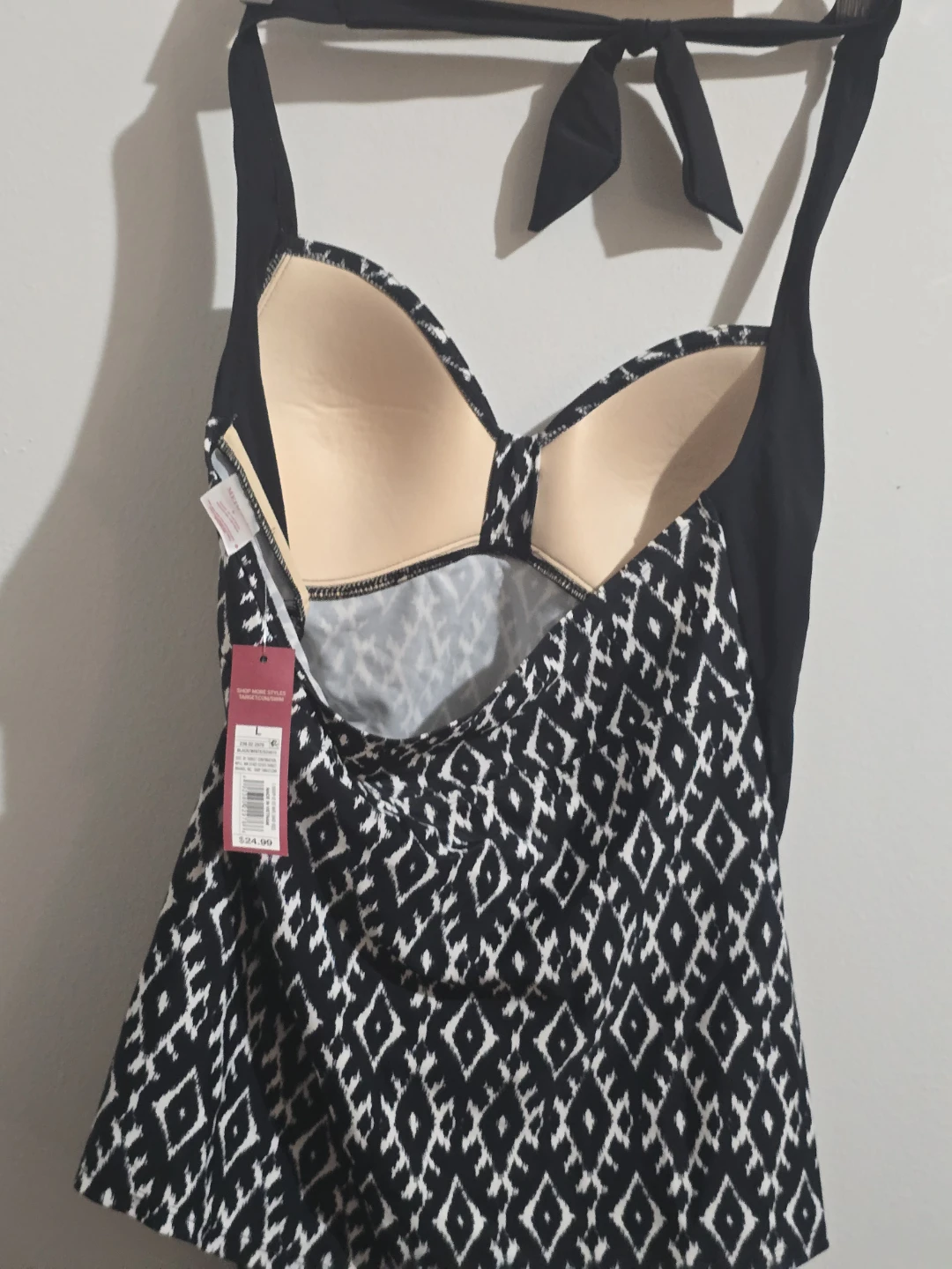 ​NWT Merona Women’s Tankini Top - Black & White - photo 2