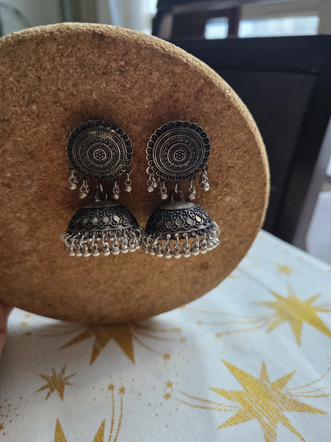 Oxidized Metal Jhumka Earrings - photo 2