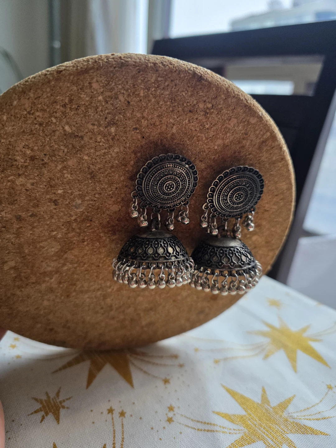Oxidized Metal Jhumka Earrings - photo 3