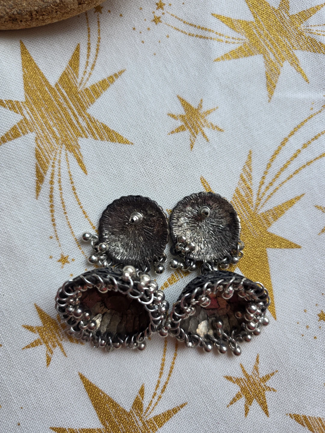 Oxidized Metal Jhumka Earrings - photo 4