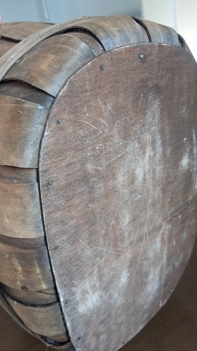 Wooden Basket with Leather Handles - photo 4