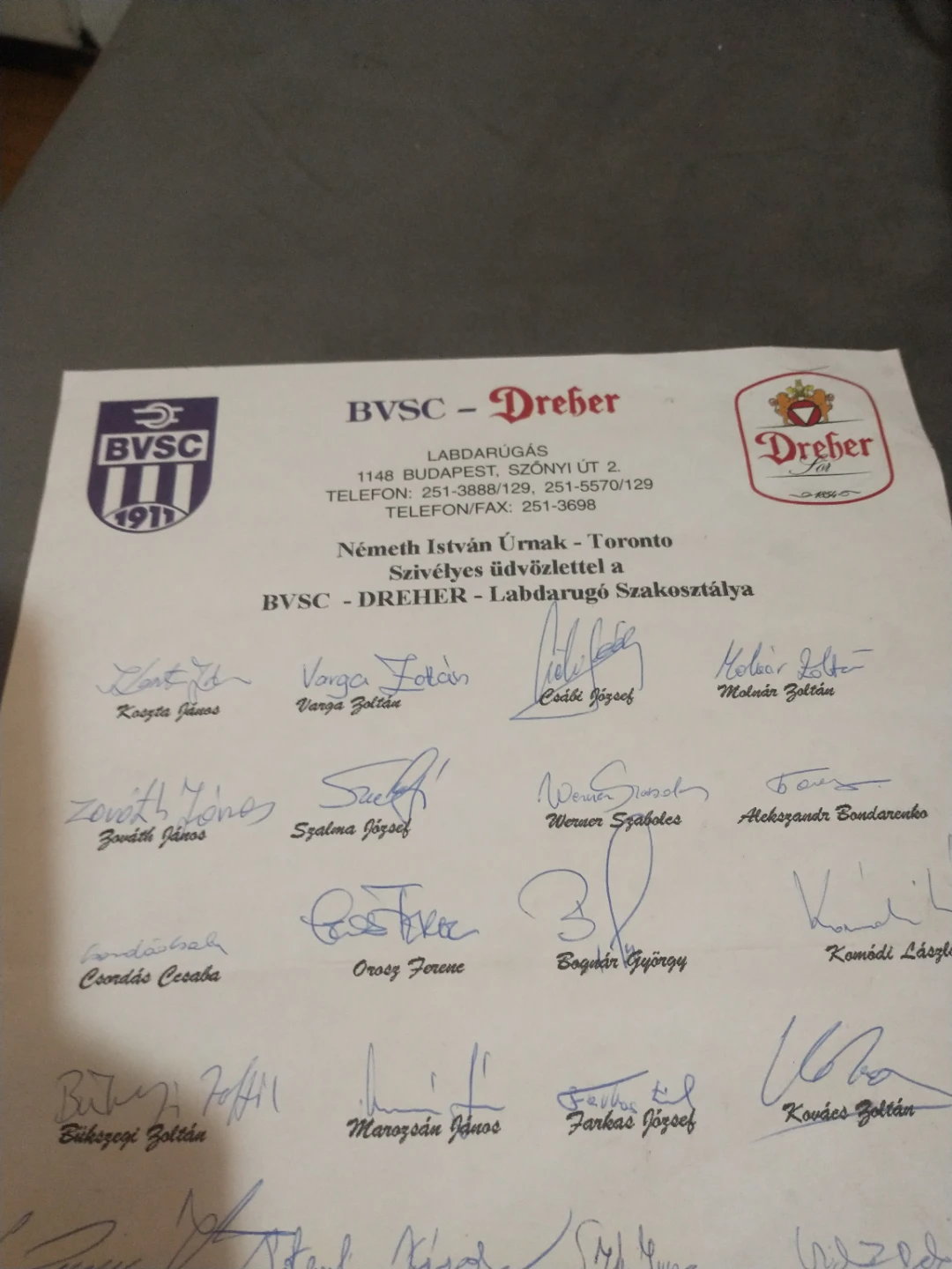Early 90s Hungary BVSC Budapesti Vasutas Sport Club pro footbal - photo 3