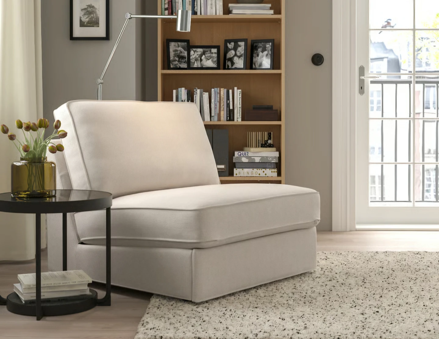 IKEA KIVIK Single Sofa Bed - Beige
