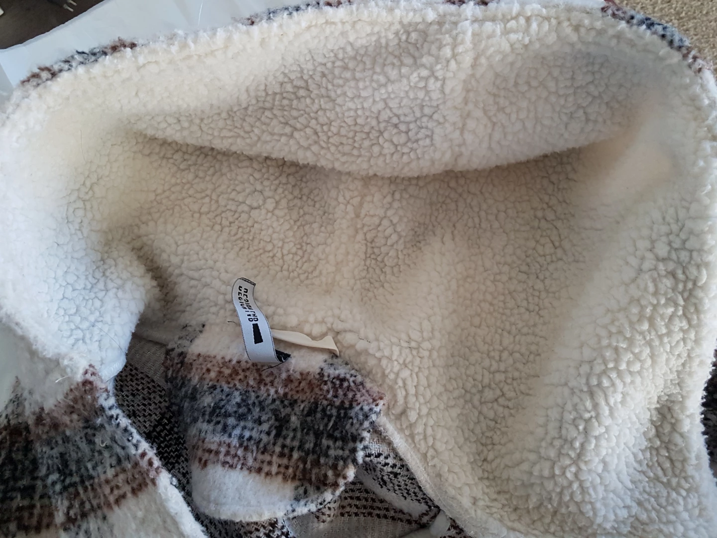 DESIGN LAB Plaid Sherpa Lined Jacket XS/TP - photo 3