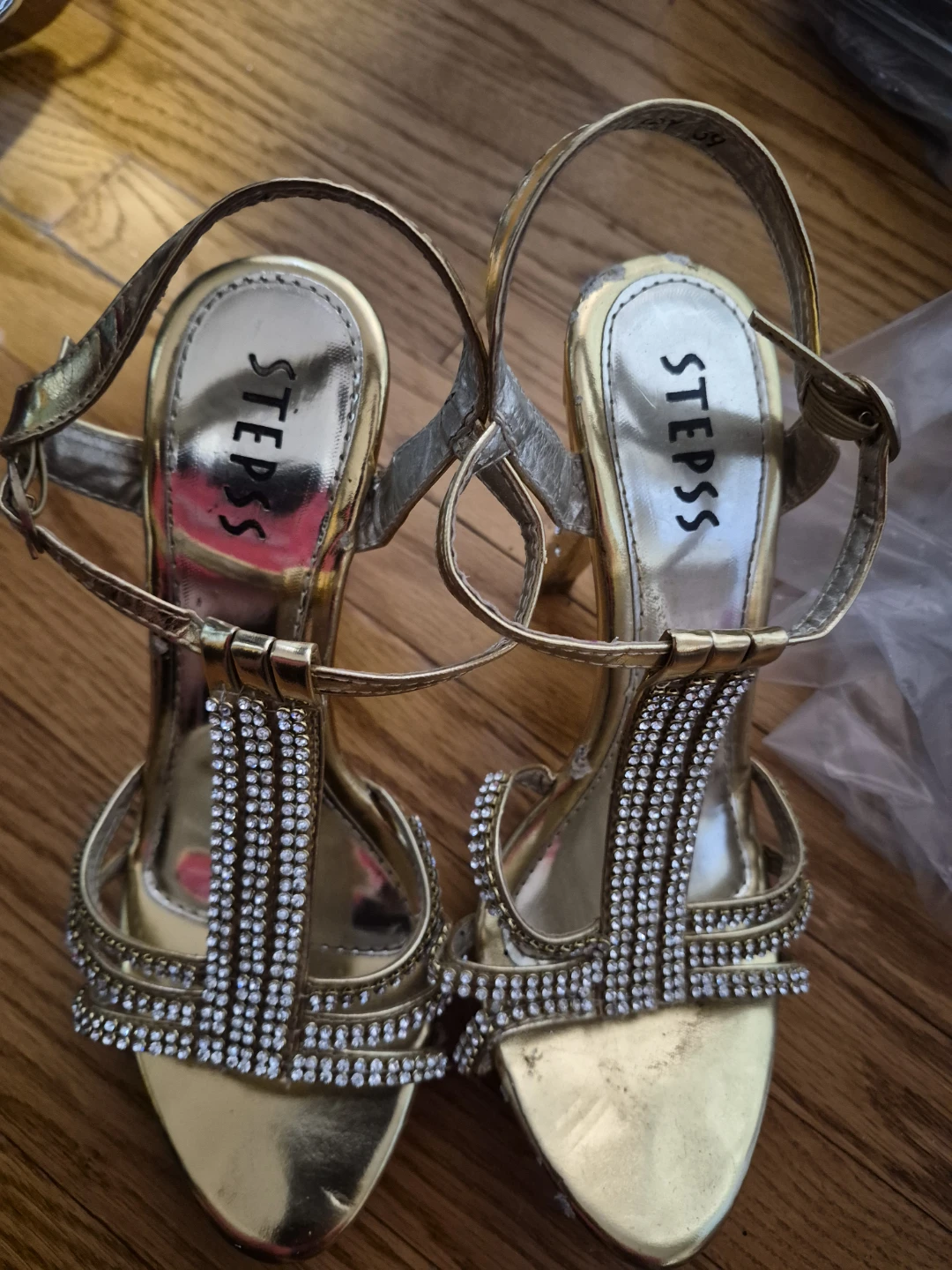 Stepss Gold Heels
