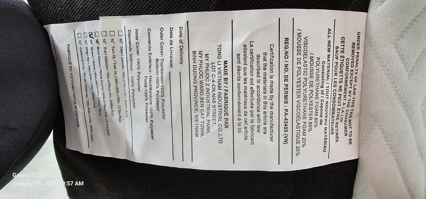Queen Memory Foam Mattress (2024) - photo 5
