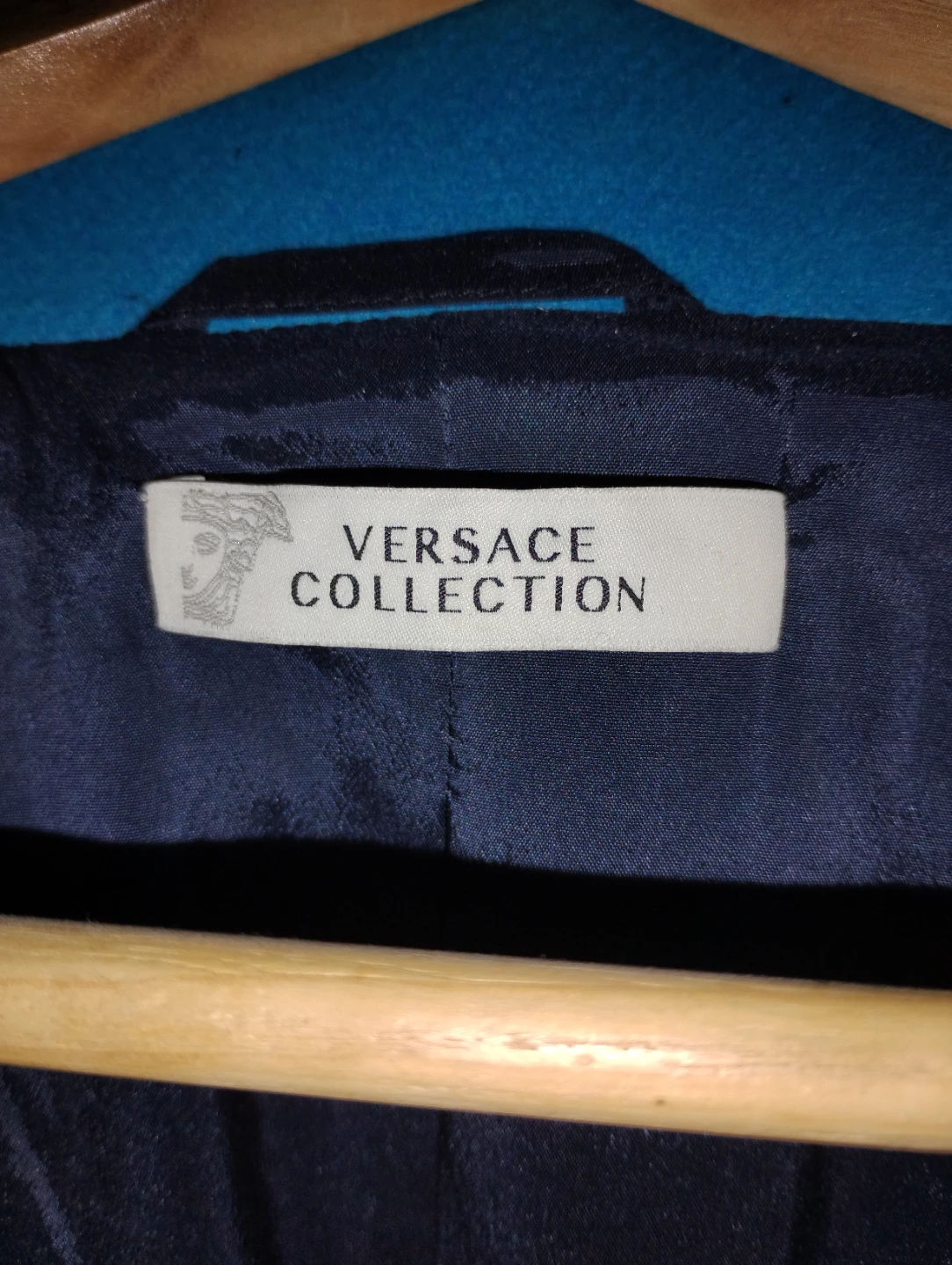 Versace Collection Teal Wool Blend Coat Size 42 - photo 2
