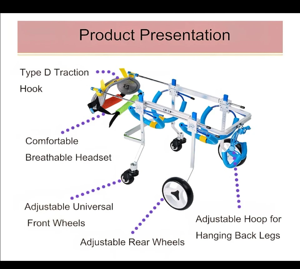 Adjustable Pet Wheelchair for Dogs & Cats size small - photo 3
