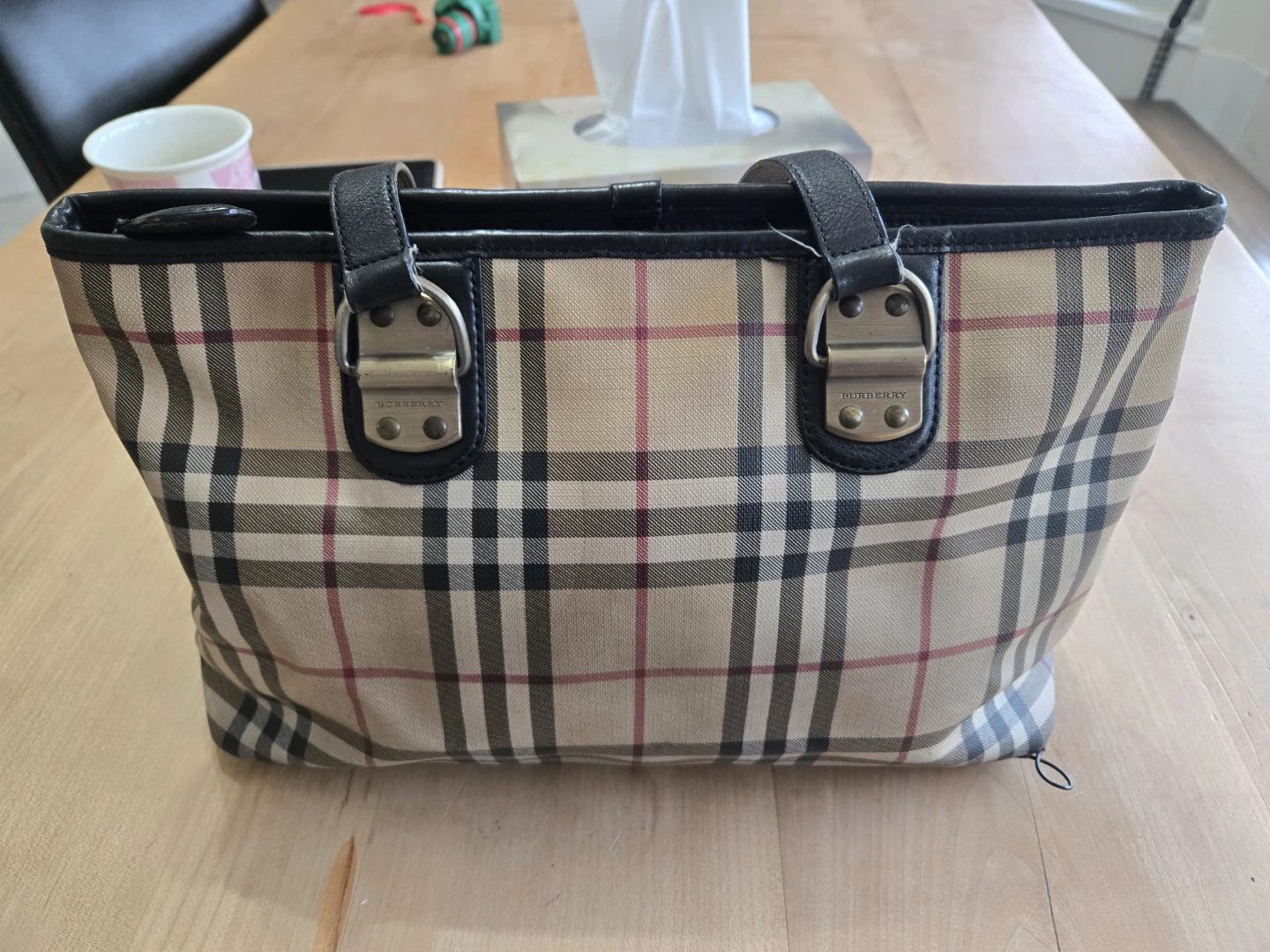 Burberry Haymarket Tote Bag