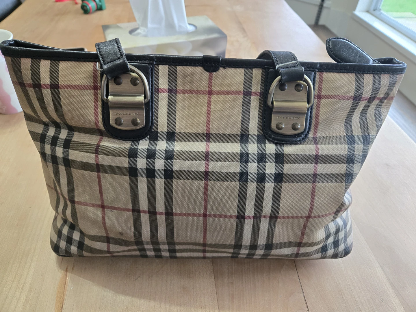 Burberry Haymarket Tote Bag - photo 4
