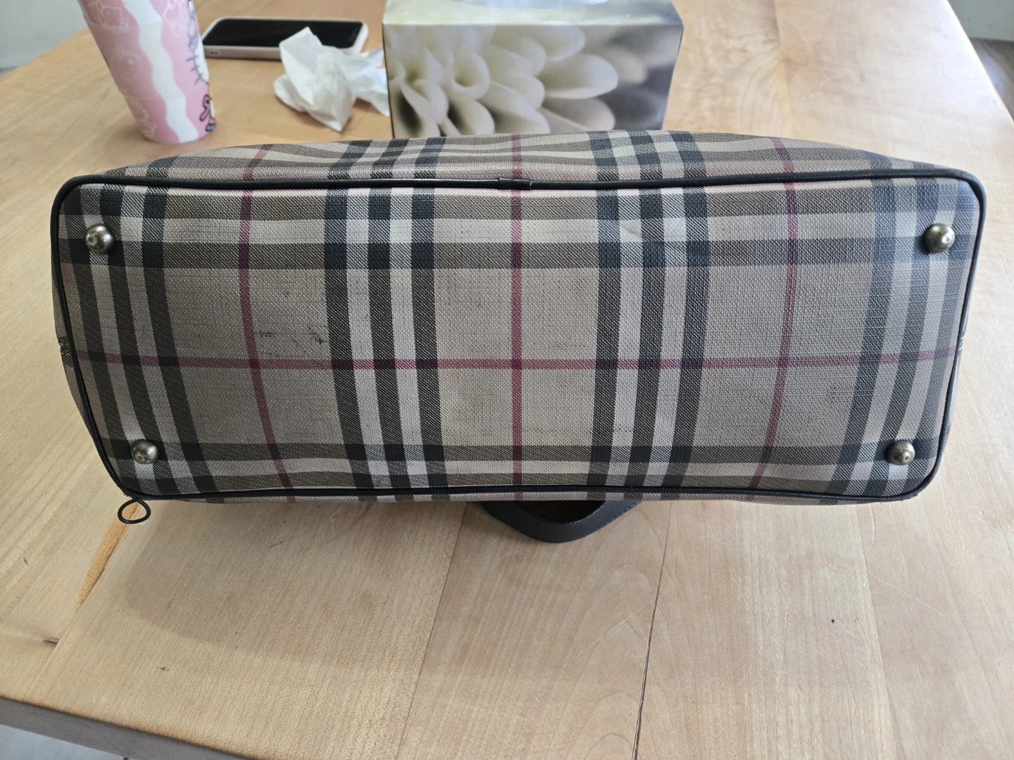 Burberry Haymarket Tote Bag - photo 5