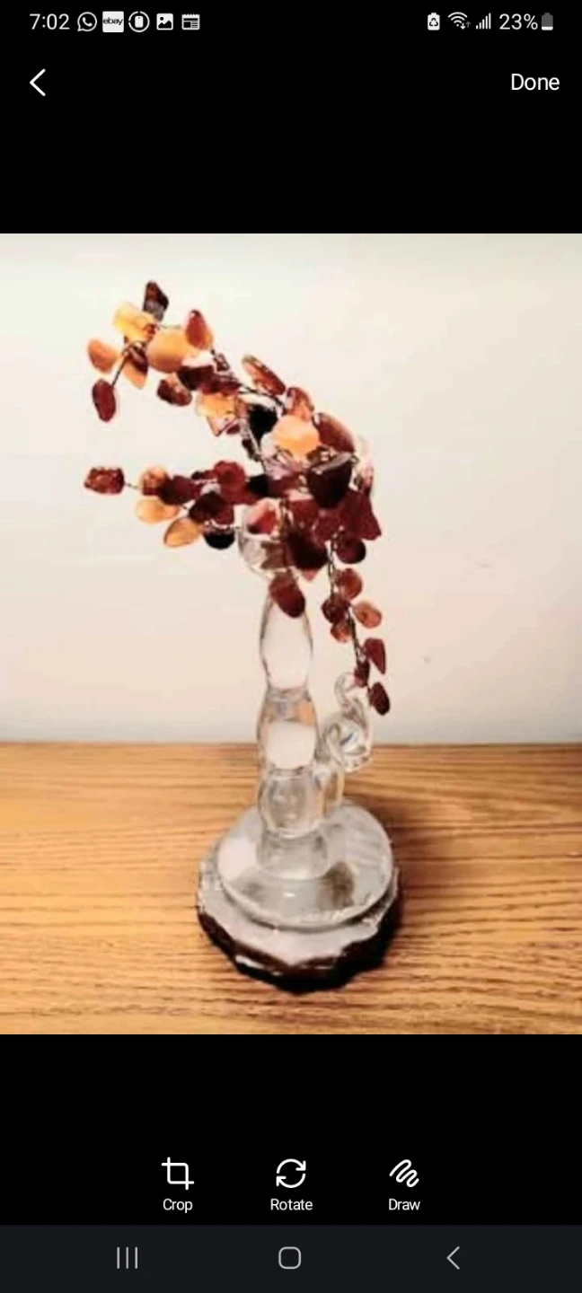 Awesome Hand Crafted Carnelian Gemstone Tree & Elephant - photo 2
