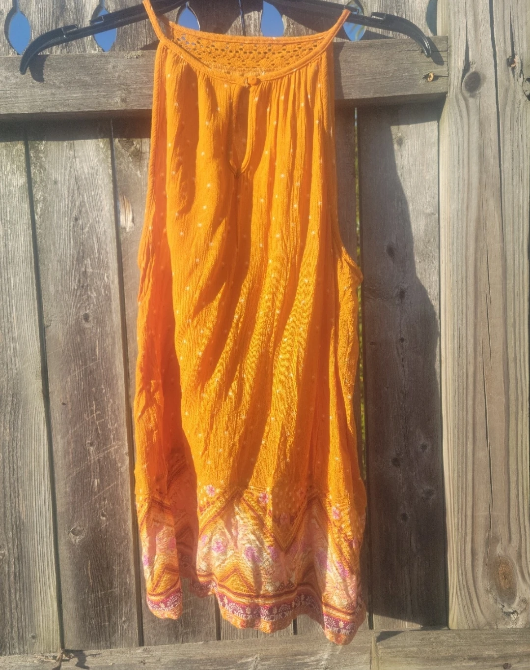 Mudd High Neck Crochet Tank Top - Size Medium - photo 2