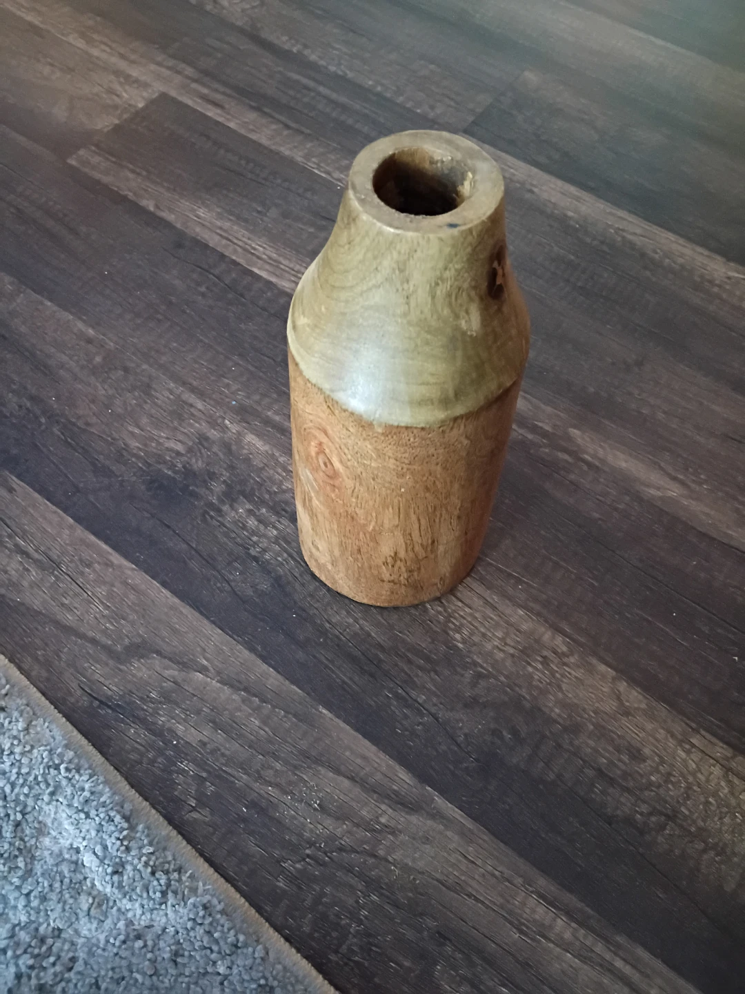 Sears Wood Vase - Natural Color - photo 3