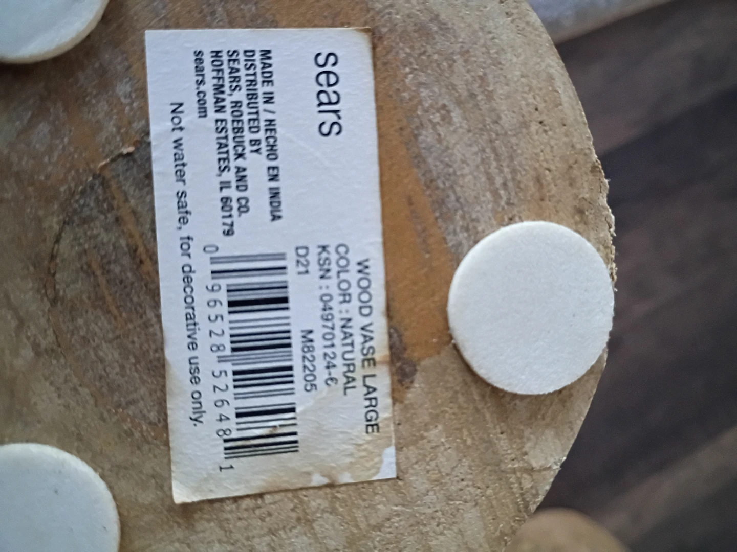 Sears Wood Vase - Natural Color - photo 5