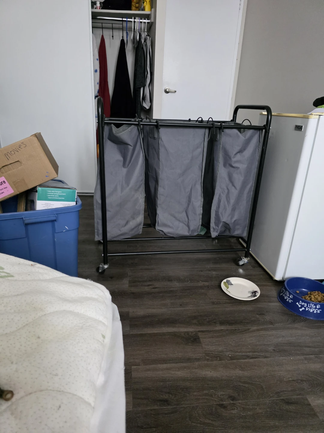 3-Bag Laundry Sorter Cart
