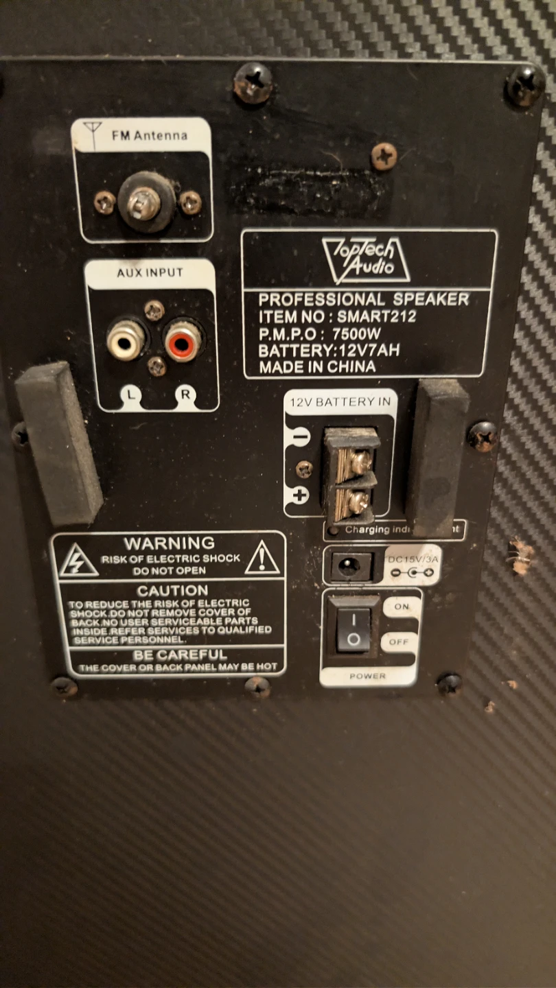 For parts or to fix Toptech Audio Smart212 Professional Speaker - photo 4