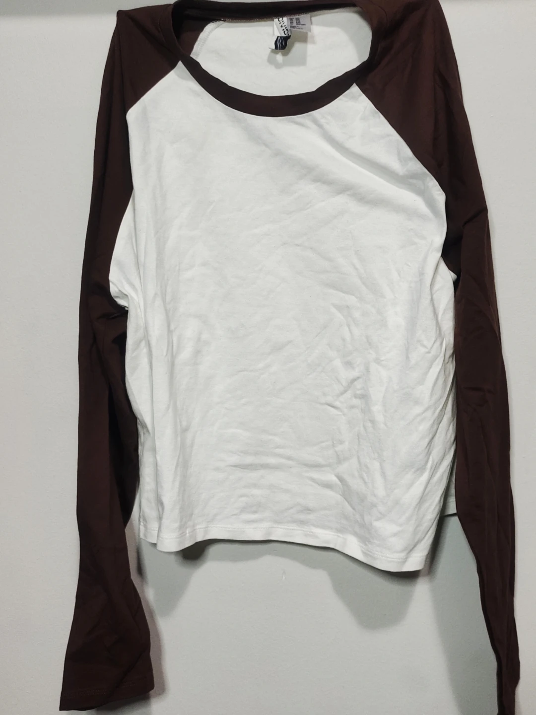 Divided Long Sleeve Baseball T-Shirt