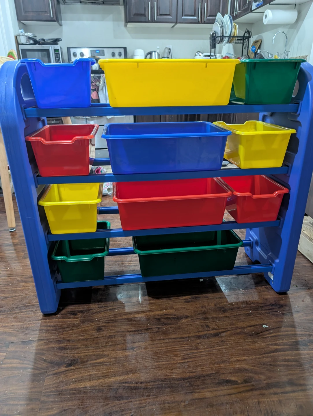 Kids Storage Unit with Colourful Bins
