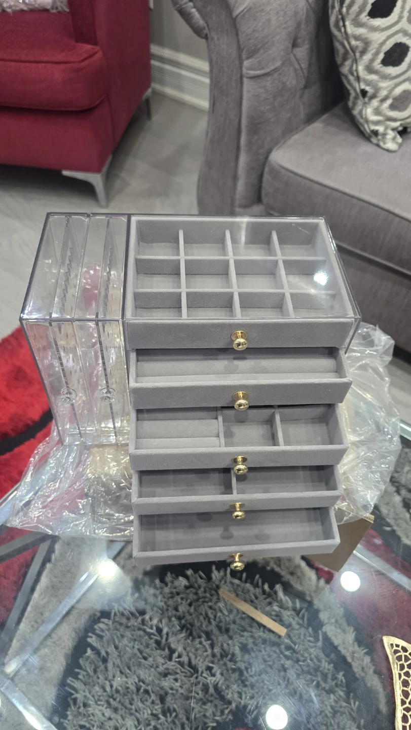 Brand new Jewelry Organizer Box with 5 Drawers Grey - photo 5